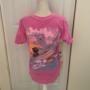 Guy Harvey By AFCO Bluewater Pink Graphic Tee Shirt